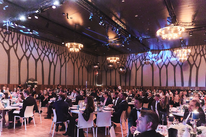 View of the audience banquet at the Microsoft Advertising Regional Partner Awards ceremony.
