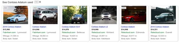 Product images displayed as search results.