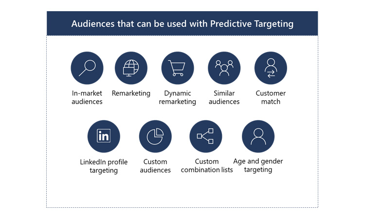 Audiences that can be used with Predictive Targeting.
