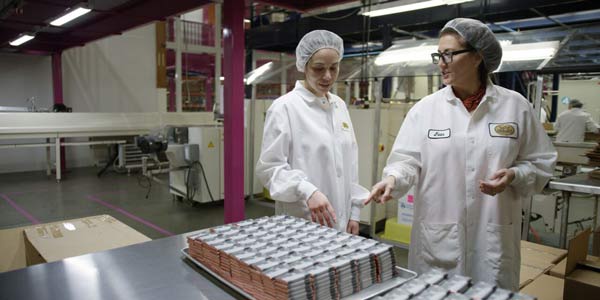 Jean Thompson, owner and CEO at their Seattle Chocolate Factory.