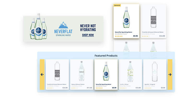 Example of a native sparkling water ad embedded within organic content.