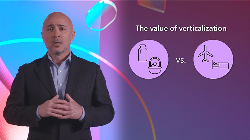 Image of Principal Program Manager Cristiano Ventura on the video “The value of verticalization”.